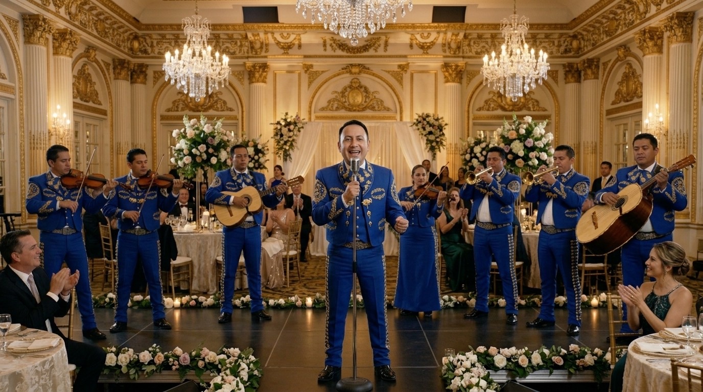 Cantante de Mariachi Vasos de Honra en un evento